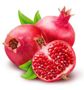 pomegranate-isolated-white-bsckground